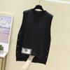 Women Loose Fit Knitted Waistcoat Vest Spring and Autumn Knit Sweater Outer Wear Hedging Waistcoat Loose Sweater