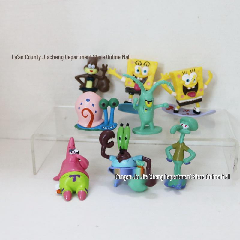 SpongeBob Anime Figurines: Creative Fish Tank Decor & Children s Day Gifts See Color