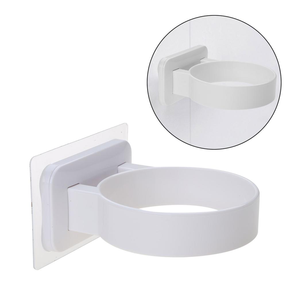 Bathroom Wall Mounted Hair Dryer Storage Holder Restroom Hair Dryer Storage Rack Hanging Organizer with Adhesive