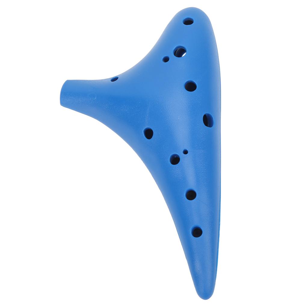Ocarina 12 Holes Plastic Portable Wind Instrument Blue for Professional Beginner