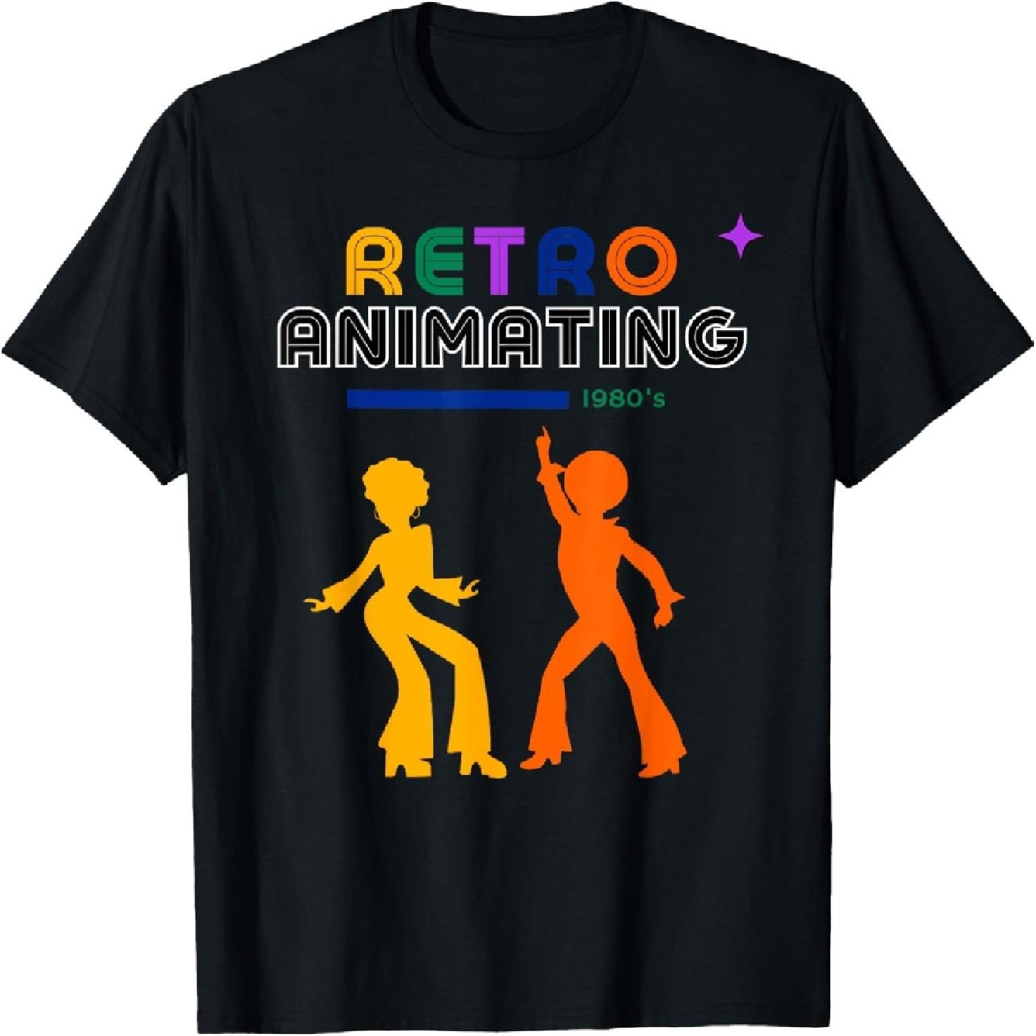 Retro Animation Vintage Cartoon Classic Throwback T-Shirt S