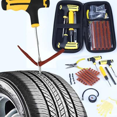 Kit de réparation de pneu de moto Outils de réparation de crevaison de pneu Accessoires de voiture Bandes de pneu Outil de mélange pour réparation Kit d'outils Outils de bouchage de crevaison