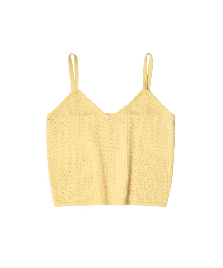Banwonateullie Kn4246 Pico Punching Knit Bustier_Yellow