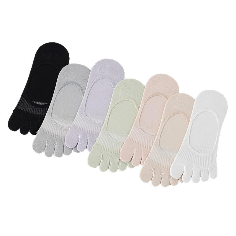 Five-finger Socks, Women's Boat Socks, Summer Thin Modal Mesh Breathable Invisible Toe Separation Socks, Solid Color Toe Ankle Socks