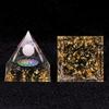 Crystal Agate 5cm Pyramid Crushed Stones Epoxy Resin Grinding and Watering Jinhua Home Office Desktop Decorations Crafts