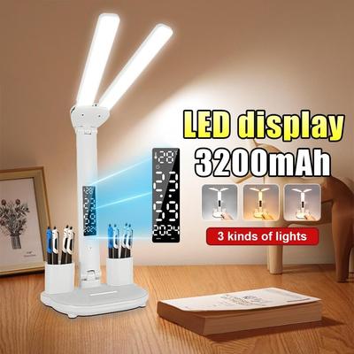 Multi-function Desk Lamp Super Bright Table Lamp Powerful Lantern Reading Lamp Dimmable Light Adjustable Dual Light