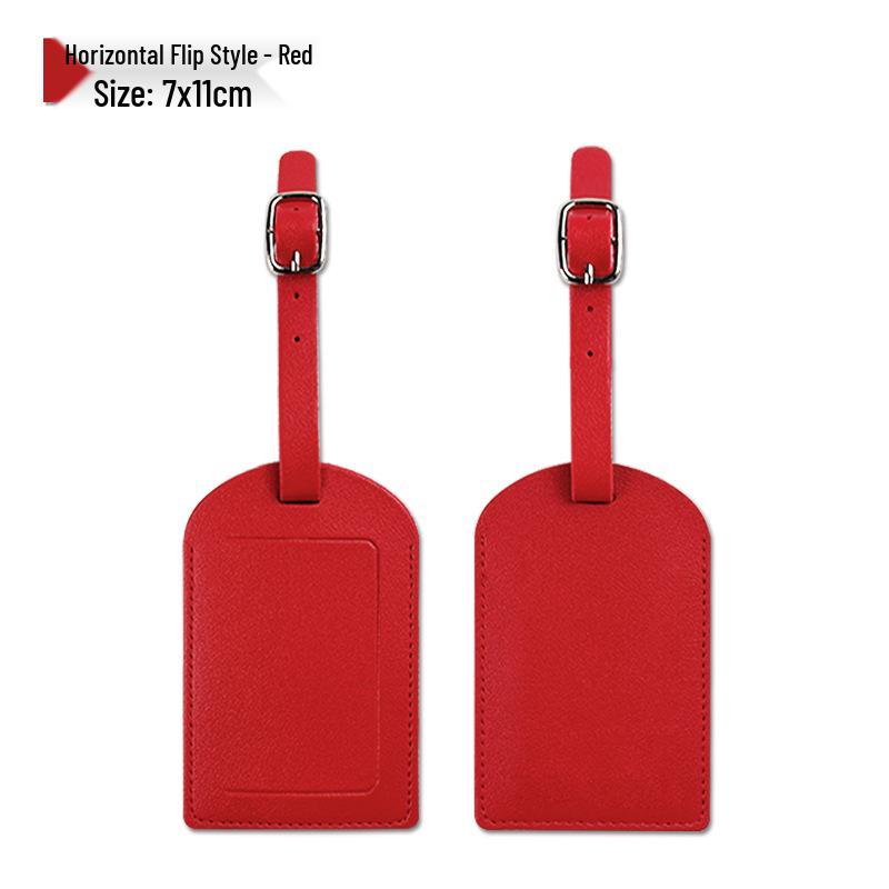 PU Leather Luggage Tag & Anti-lost Boarding Pass Holder with Logo