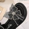 Girls' sandals summer fashion Korean version soft sole exposed toe rhinestone little girl baby student beach shoes