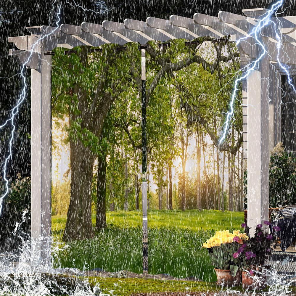 Terrassen Vorhänge Outdoor Wasserdicht Thermisch Isoliert Vorhang Gartentür Pool Hütte Pavillon Laube Pergola Vorhänge Lichtblockierend Hergestellt Aus Polyester