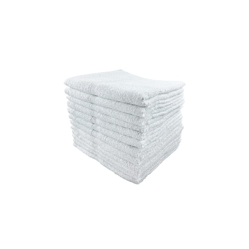 Senshu Towel - Easy-to-use plain white towels, 12-pack, standard size, made in Japan, face towel,