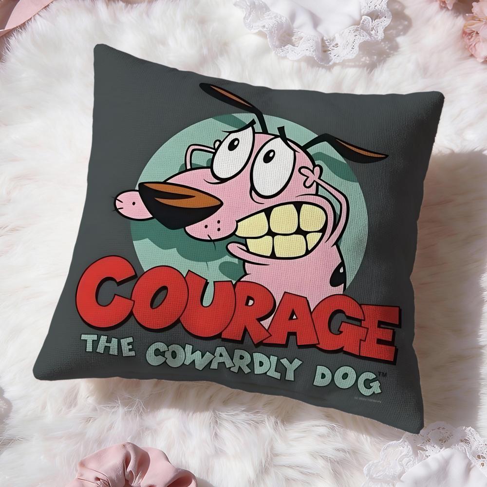 Courage the Cowardly DogS Cushion Cover Premium Comfort Reversible Pillow Cove -Two in One Design for Any Room & Car Interior