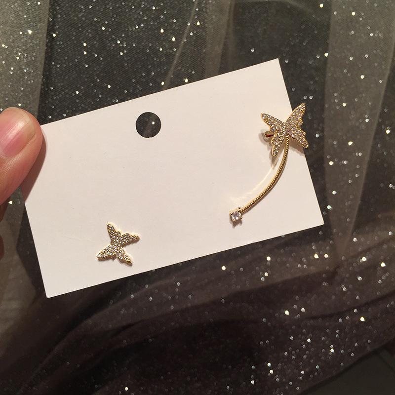 

Новые модные серьги-бабочки из Японии и Южной Кореи, персонализированные, модные и универсальные золотой