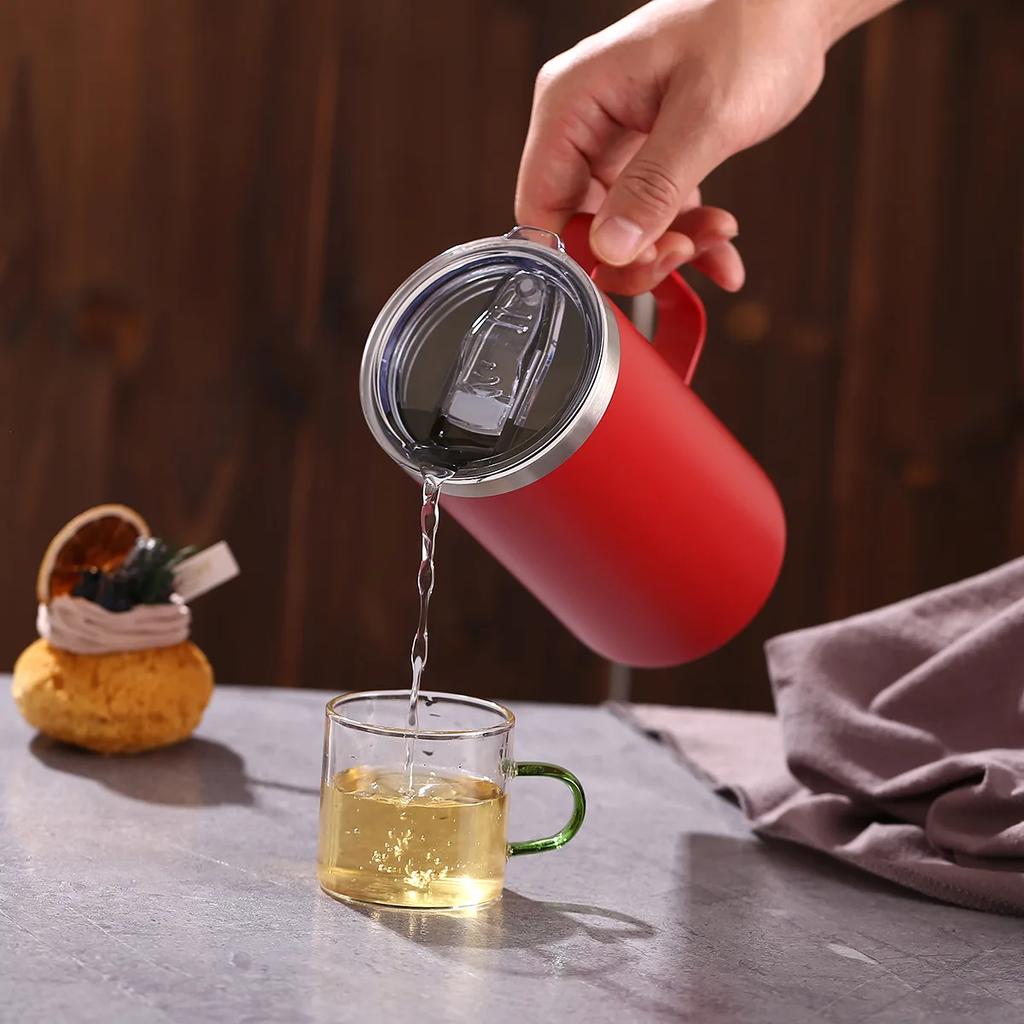 24oz Double-layer Stainless Steel Plastic Spray Mug Vacuum Cup Mug With Lid Cup for Coffee Cups Drinkware Beautiful Tea Mugs Bar