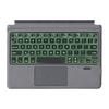 Tablet Keyboard & Protective Case Black Wireless Bluetooth-compatible Keyboard with Colorful Backlight Plastic Tablet Protector for Microsoft Surface