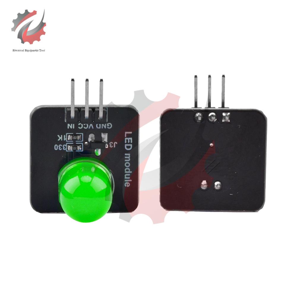 DC 3.3V-5V 10mm Luminous LED Module LED Light Sensor Indicator Light  Light-emitting Module for Arduino Microcontroller Control