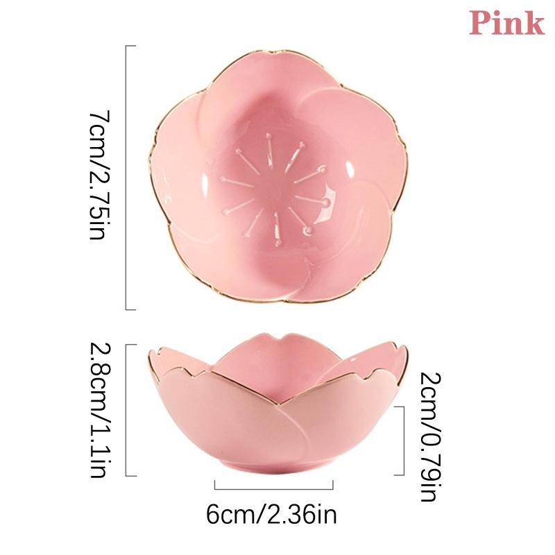 

Керамическая миска для приправы «Сакура», безделушка в виде цветка вишни, соусница, фарфоровая тарелка для соуса, приправа на кухне розовый