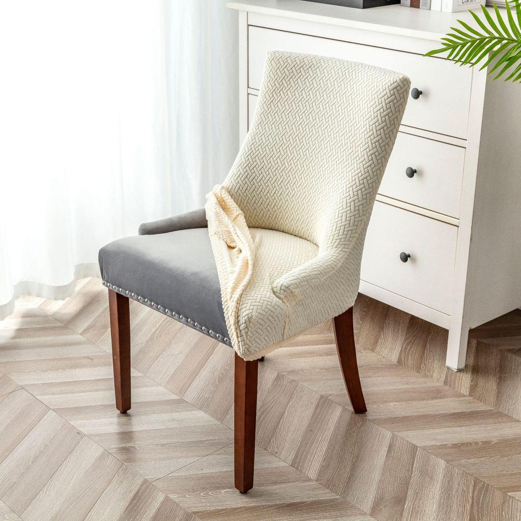 Customized 210gsm Jacquard Plaid Stretch Armchair Cover for Home or Hotel