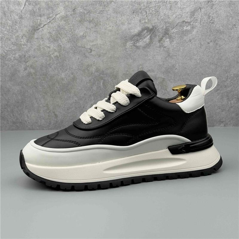Fashion New Fashion Designer Men's Lace Up Thick Soled All Match Platform Causal Shoes Flats Male Sports Walking Sneakers Zapatos Hombre