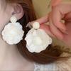 Exaggerated Lafite Chiffon Earrings Boho Style 3D Flower Fabric Earring  Beach Party
