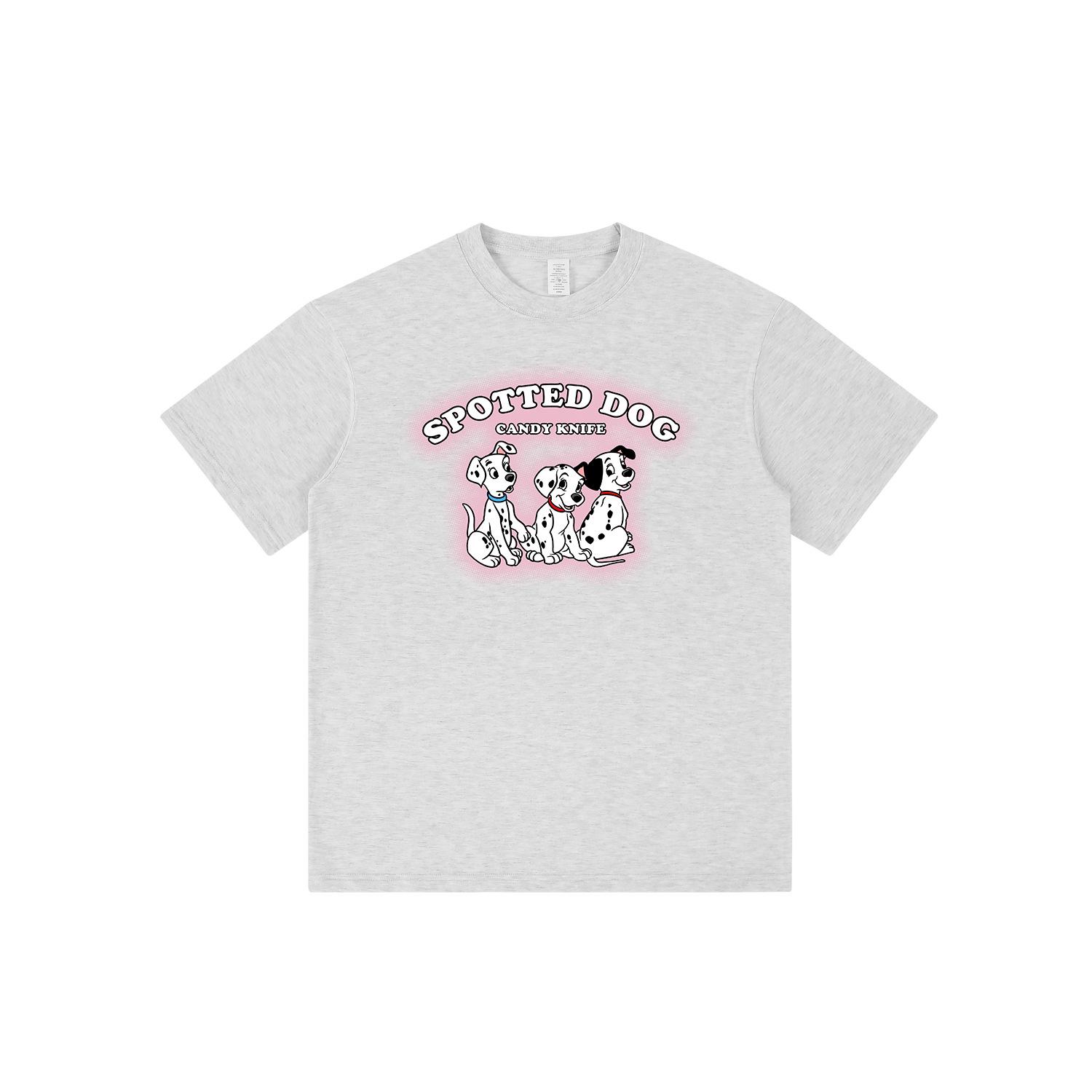 

Unisex Dalmatian Puppy Print Oversized Crewneck T-shirt 2XL