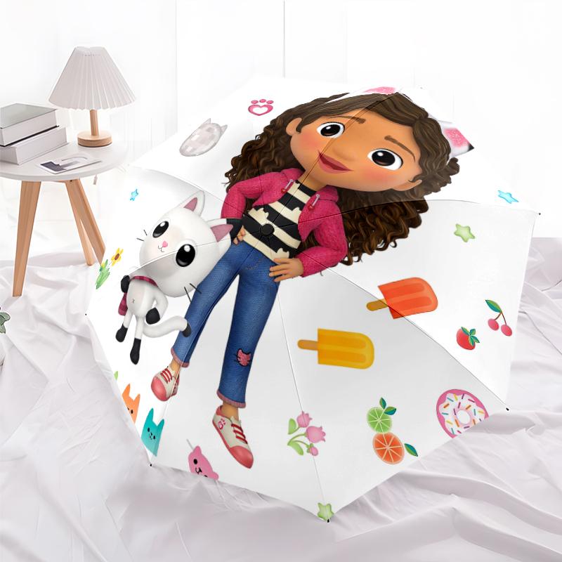 DollHouse Fashionable Automatic Opening/Closing Folding Umbrella. Portable and Foldable, Ideal for Gift, Travel, and Daily Use.