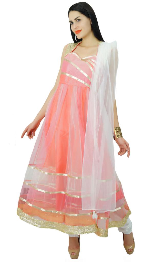 Atasi Womens Partywear Long Anarkali Suit With Dupatta Designer Suit