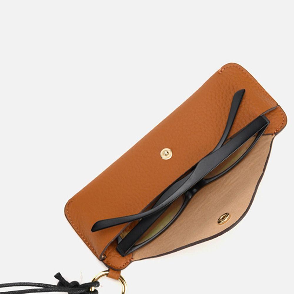 Handmade Genuine Leather Glasses Case Portable Sun Glasses Spectacle Case  Reading Glasses