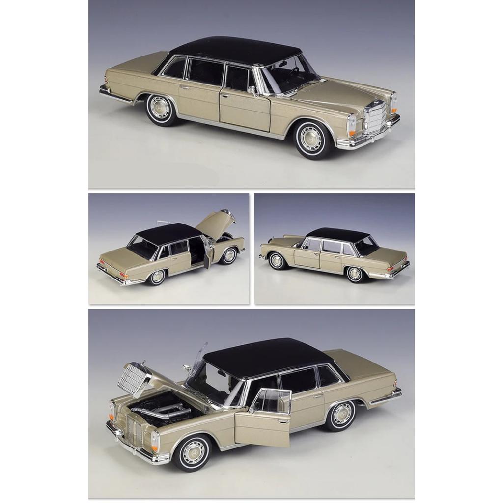 Welly 1/24 Mercedes Benz 600 Alloy Classic Car Model Diecasts Metal Vehicles Car Model Simulation Collection Childrens Toys Gift