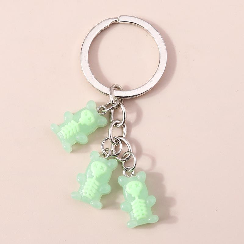 Cute Resin 3D Bear Keychain Charms Animal Keyrings Pendant for Women Girls Handbag Charms  Car Keyholder DIY Jewelry Accessories