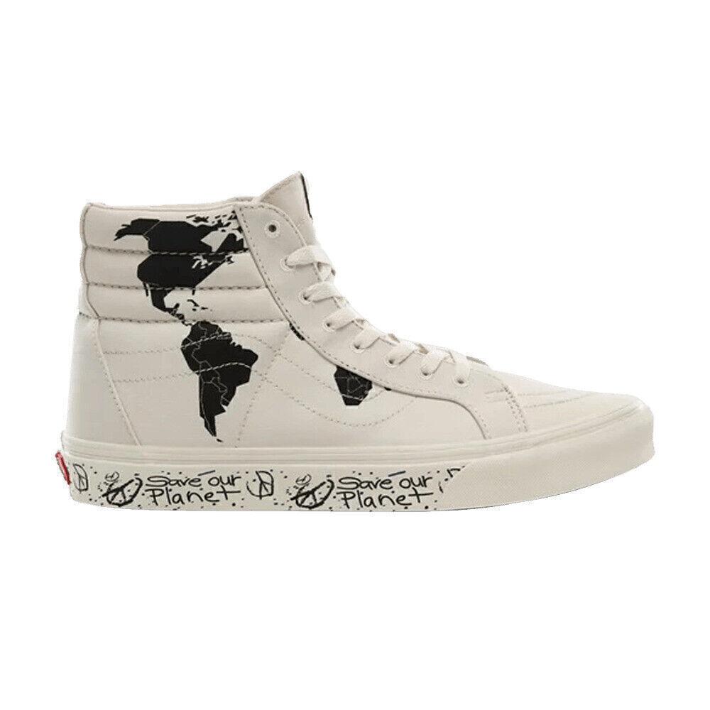 Vans Save Our Planet x Sk8-Hi Reissue  White Black  VN0A4BV8TGP Men s Shoes 34.5