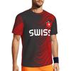 Switzerland Swiss SUISSE Soccer Football Tshirt Print 3D Flag National JERSEY CHEER Training Round Neck Unisex Men Women Sport Short Sleeve Uniform