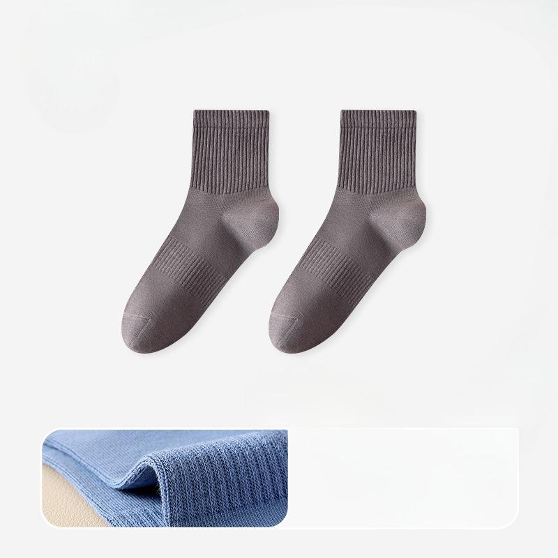 Chaussettes d'automne décontractées pour hommes, en pur coton 10A bactériostatique, anti-transpirantes, déodorantes, sans couture