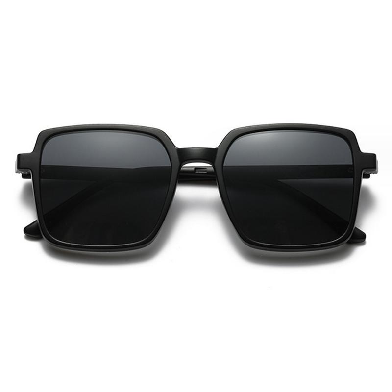9506 New Retro Set Of Sunglasses Men Big Square Magnetic Clip Sun Glasses TR Frame Prescriptio -0.5 -1.0 -2 to -6