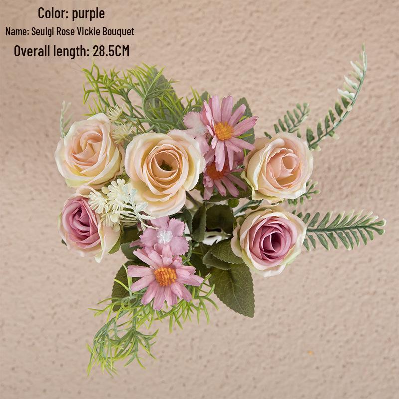 Rose Daisy Bouquet INS Style Artificial Flower for Home Decoration and Weddings - MW66794