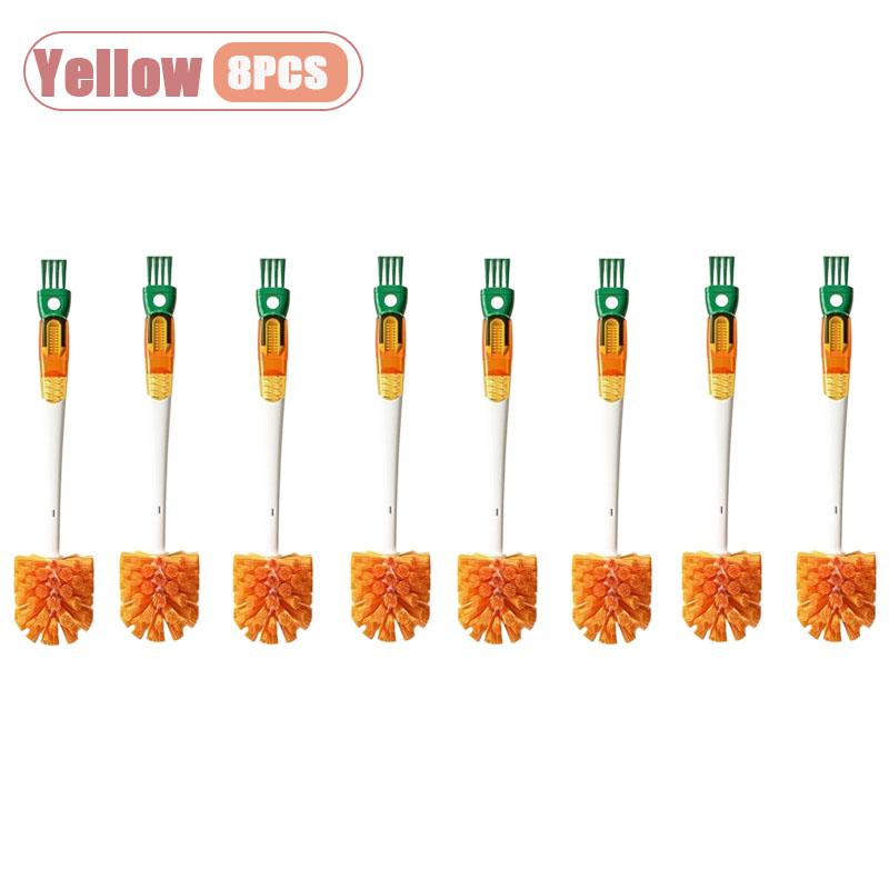 1-8PCS Multifunctional 5-in-1 Long Handle Bottle Brush for Cleaning Thermos Baby Bottle Nipples Straw Cup Cleaner Cleaning Tools