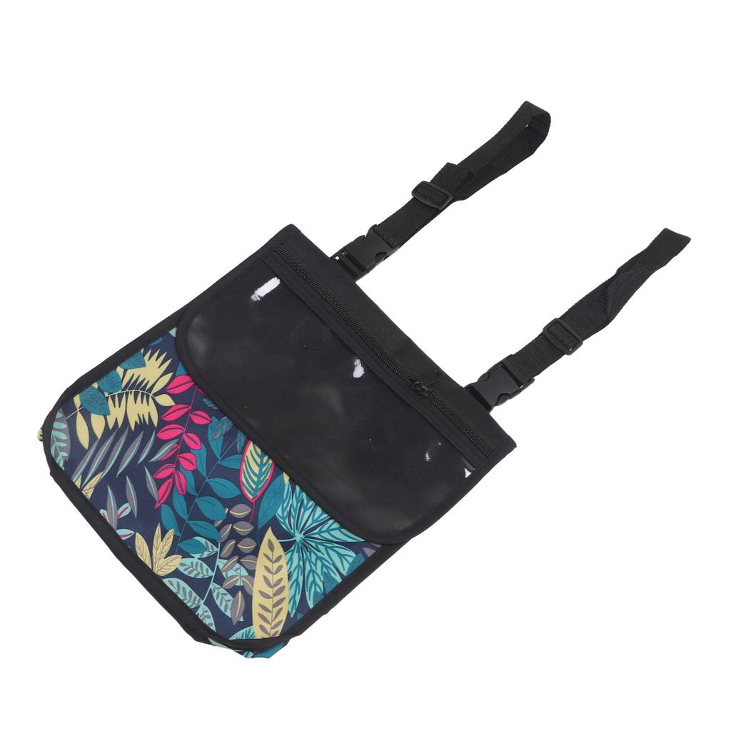 Wheelchair Bag Large Capacity Oxford Cloth Waterproof Dustproof Handlebar Bag with Lanyard