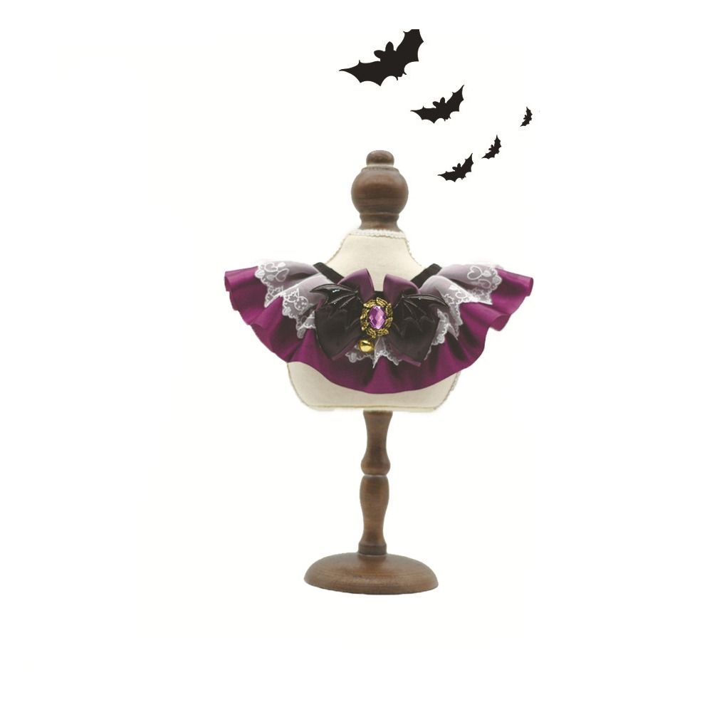 Adjustable Halloween Cat Dog Lace Necklace Cool Pet Bib Scarf Pet Lace Collar  Photograph