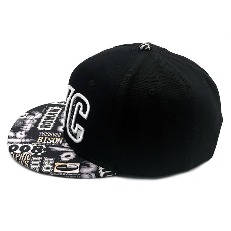 Nyc Embroidered Baseball Hat Men'S And Women'S Graffiti Flat Eaves Hip Hop Hat