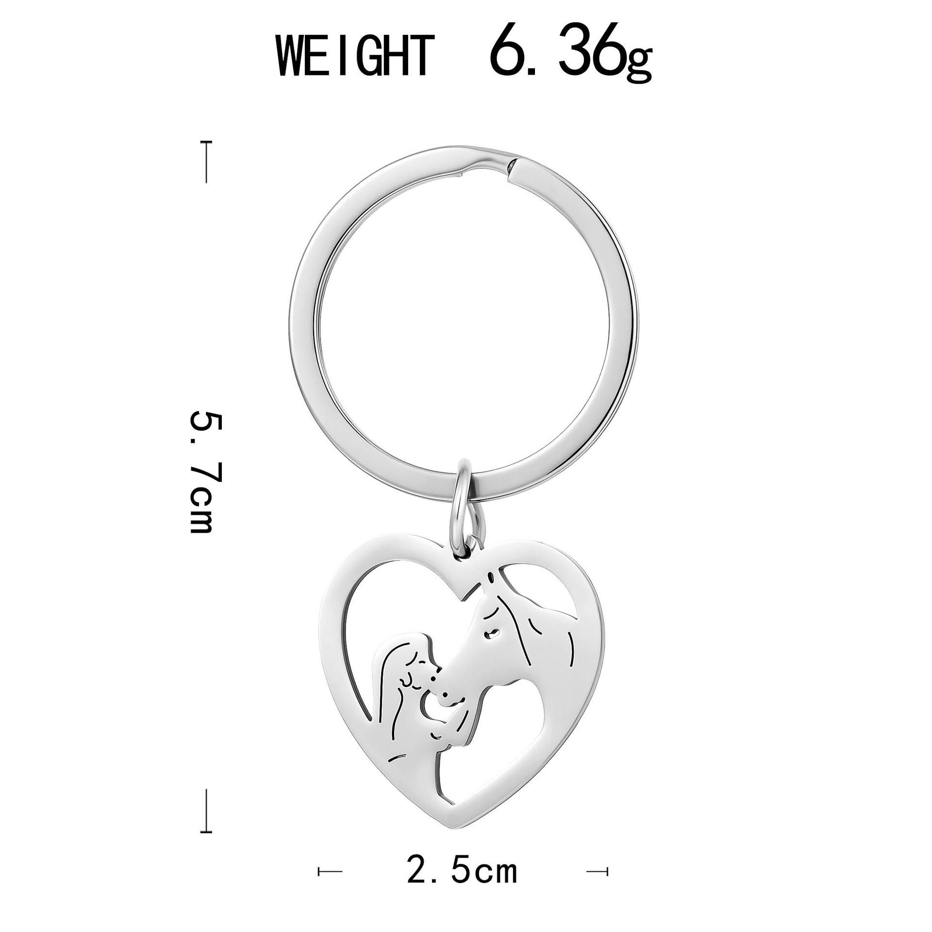 Stainless Steel Keychain, Fashionable Personalized Hollow Love Keychain Pendant Jewelry