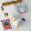 Zipper Big Goose Plush Bag Fluffy Doll Shoulder Bags Portable Cute Duck Crossbody Bag  Travel