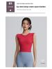 Women's Short Sleeve Backless Sports Top with Bra Pads - Quick Dry, Beautiful Back, Ideal for Pilates & Yoga.