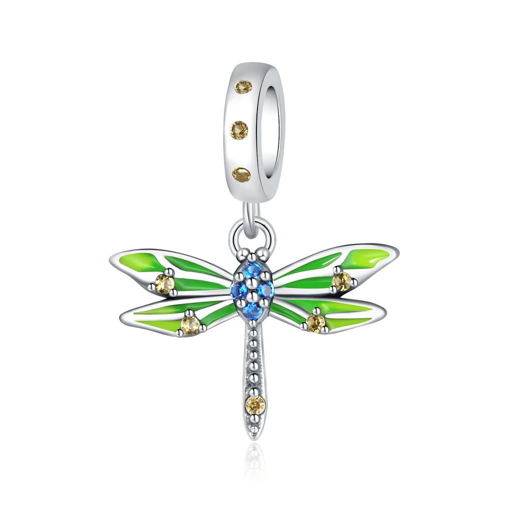 Copper Colorful Butterfly Dragonfly Series Pendant Charms Beads Fit Original Wear Birthday Diy Jewelry Gifts