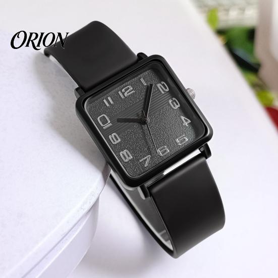 Square Dial Watch Quartz for Women, Casual Silicone Strap Wristwatch with Strap, Accurate Lightweight Wristwatch, Fashion Accessory Precise