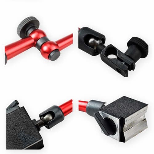 Auple Magnetic Stand for Dial Gauges, Lathes, and Leverage, Zinc Alloy Flexible Magnetic Base (Medium (19cm))