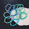 WTEMPO Summer Ocean-Themed Polymer Clay Bracelet Set Cute Stackable Stretch Bracelets & Anklet with Synthetic Turquoise and Sea Turtle Charms