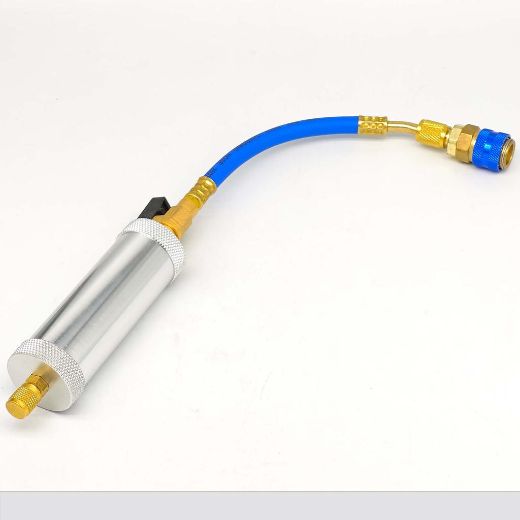 Air Conditioning R134A R12 R22 Car A/C AC Oil&Dye Oz Injection Tool Oil Coolant Filler Tube with R134a Adjustable Quick Coupler