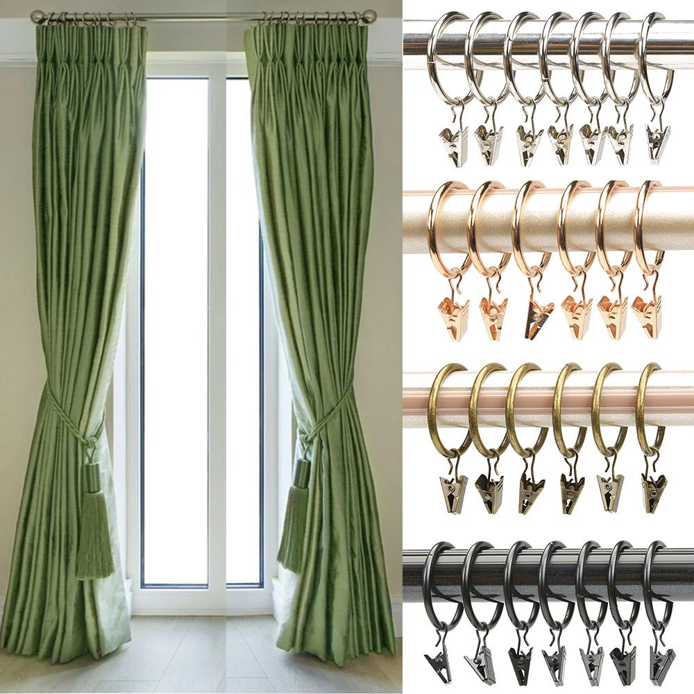 Metal Curtain Clips With Hook Window Curtains Hanging Clamps Accessories Home Bedroom Photo Clothes Clip Rings Buckles