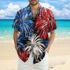 Men's Casual Casual Independence Day Print Short-sleeved Shirt