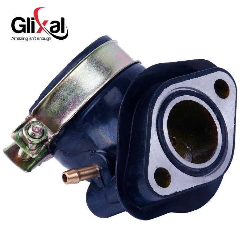 Glixal Carburetor Intake Manifold for GY6 125cc 150cc Chinese Scooter 152QMI 157QMJ Engine ATV Go-Kart Buggy (2 Vacuum Port)