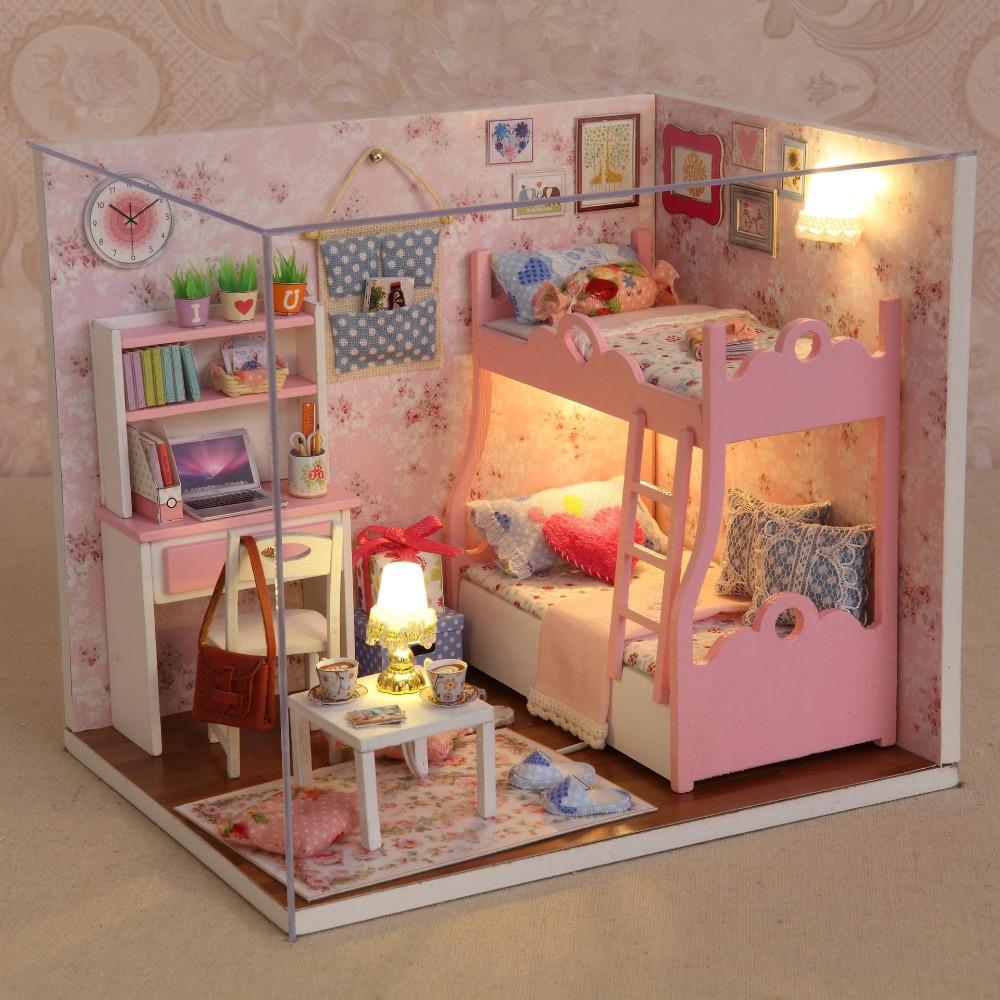 

Multicolor DIY Dollhouse Material Kit Princess Room Miniature Doll House Model Toy 5